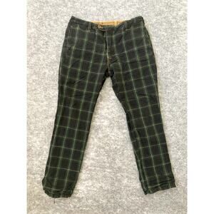 VTG Tailor Vintage Pants Mens XL Corduroy Plaid Reversible 2 in 1 Hippie Beige